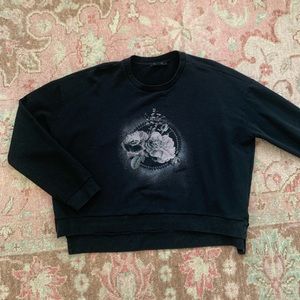 AllSaints oversized black sweater